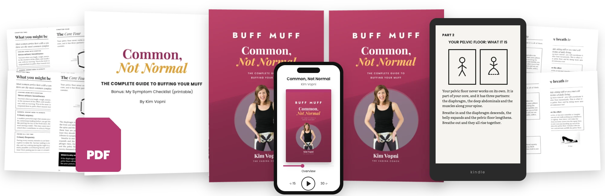 Common, Not Normal paperback, audiobook, Kindle ebook with symptom checklist